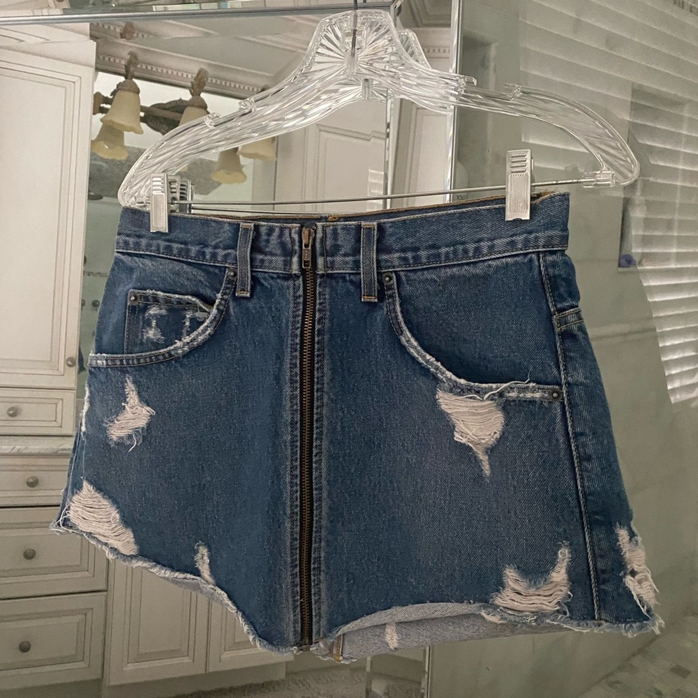 CARMAR denim mini skirt in fantastic condition.